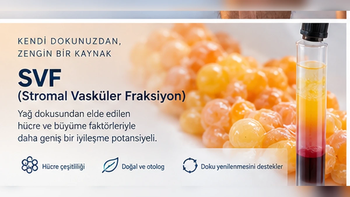 SVF stromal vasküler fraksiyon; yağ dokusu kaynaklı hücresel fraksiyon ve rejeneratif uygulama