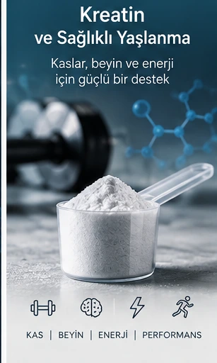 Kreatin ve sağlıklı yaşlanma; kas gücü, sarkopeni, beyin enerjisi ve fiziksel performans desteği