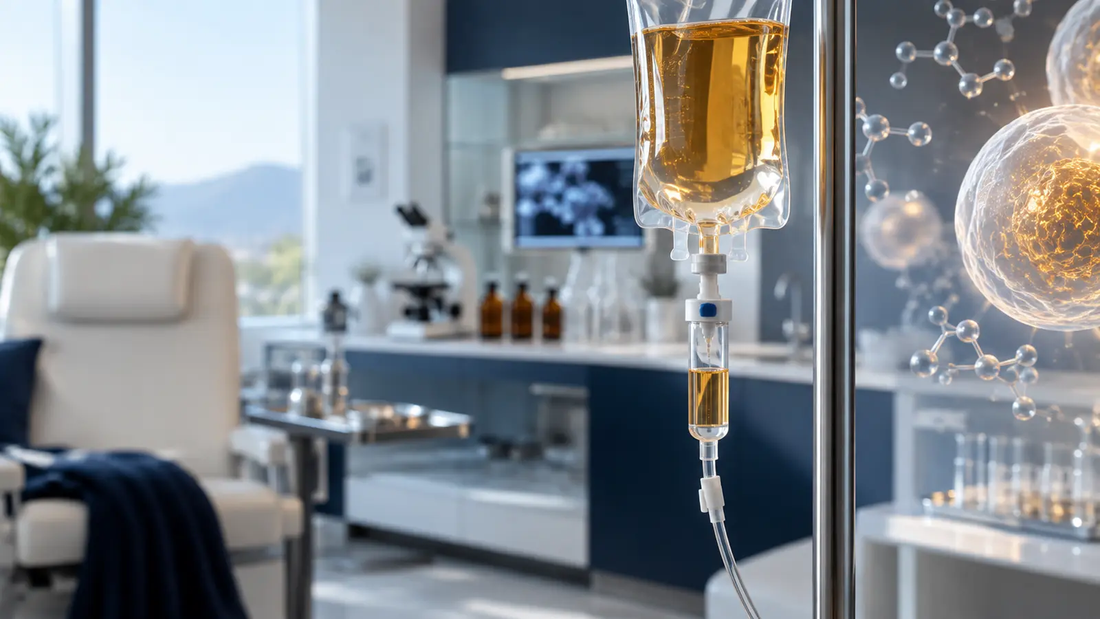 Antioksidan ve redoks desteğine yönelik IV uygulamaları anlatan temsili klinik kapak görseli