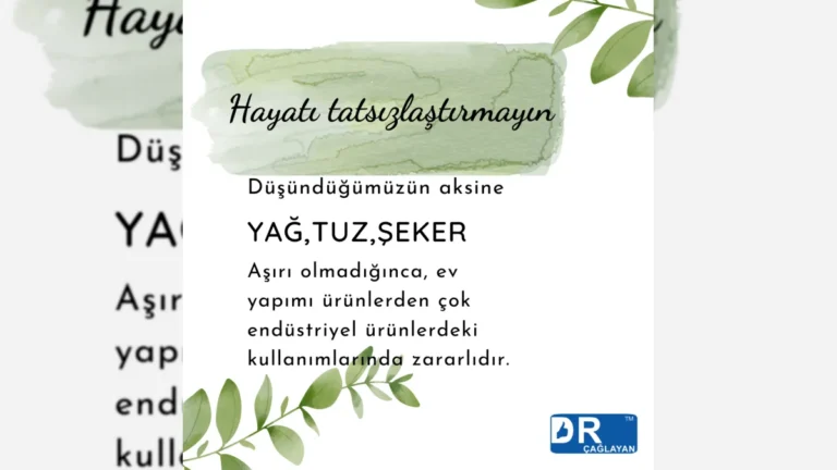 Tuz, şeker ve yağ tüketimini anlatan bilgilendirici görsel – yatay arşiv kapağı