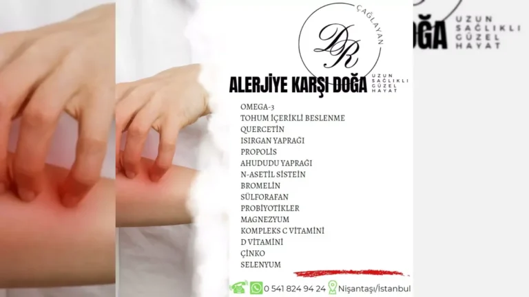 Alerji belirtileri ve doğal yaşam yaklaşımını temsil eden görsel – yatay arşiv kapağı