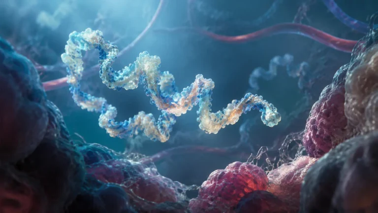 CJC-1295 konusu için peptit benzeri yapının kavramsal illüstrasyonu